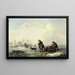 La Neva à Saint-Pétersbourg Leningrad en hiver - Theodor Hildebrandt — framed artwork on a wall