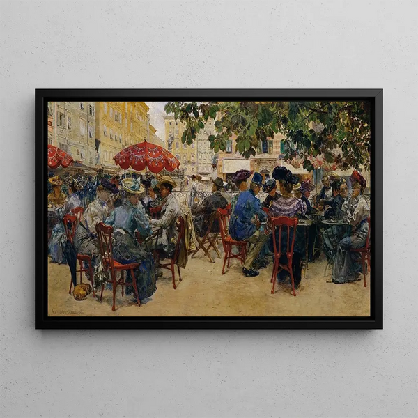 Café Tomaselli à Salzbourg - Theodor Josef Ethofer — framed artwork on a wall