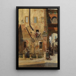 Theodor Josef Ethofer - Gasse in Siena.webp