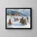 Exciting Sledging Walk Painting - Theodor Kleehaas — framed artwork on a wall