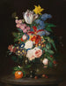 Magnificent still life of flowers with insects - Theodor Mattenheimer — artwork view