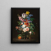 Magnificent still life of flowers with insects - Theodor Mattenheimer — framed artwork on a wall