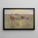 Bétail vu contre le soleil sur l'île de Saltholm - Theodor Philipsen — framed artwork on a wall