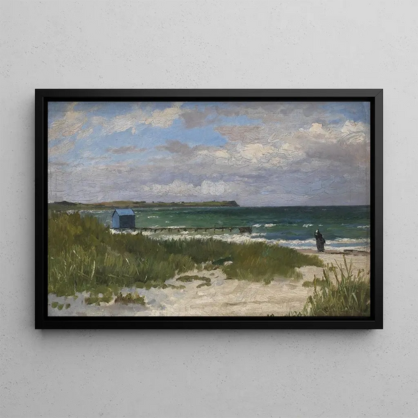 Isola del Liri Italy Cloudy day - Theodor Philipsen — framed artwork on a wall