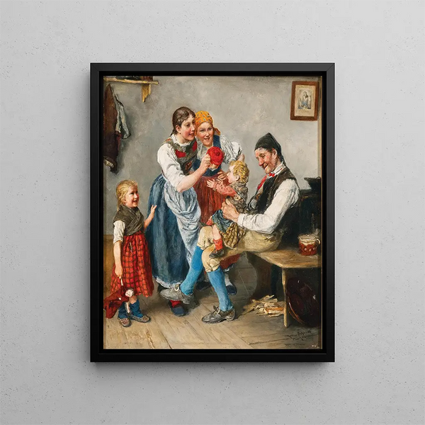 Grandfather dear - Theodor Schmidt — framed artwork on a wall