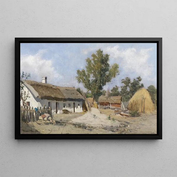 Farm - Theodor von Hermann — framed artwork on a wall