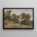 Mountain Side with Tree - Theodor von Hermann — framed artwork on a wall