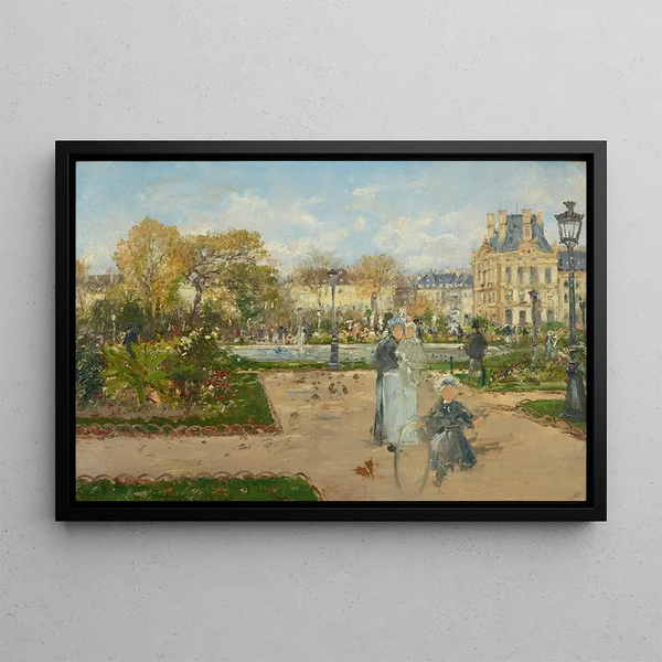 In the Tuileries - Theodor von Hermann — framed artwork on a wall