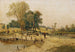 Landscape painting of a Hungarian scene with a watering trough - Theodor von Hermann — artwork view