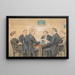 Players of Cards at the Café - Theodor Zasche — framed artwork on a wall