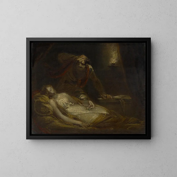 Othello and Desdemona - Theodor von Holst — framed artwork on a wall