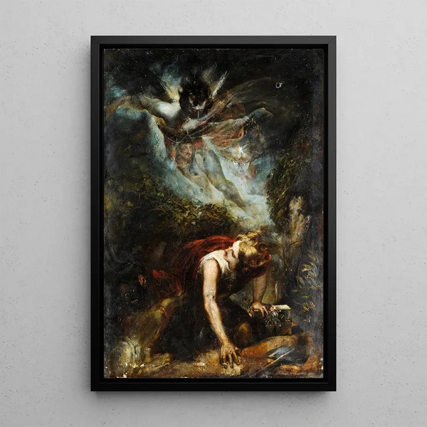 The Treasure Hunter - Theodor von Holst — framed artwork on a wall
