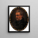 Autoportrait de Théodore Alconiere with a friendship dedication to Dr. Vojtitz - Theodor Alconiere — framed artwork on a wall