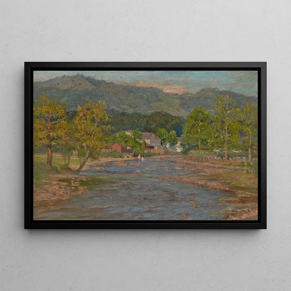 Landscape Painting - Theodore Clement Steele — framed artwork on a wall