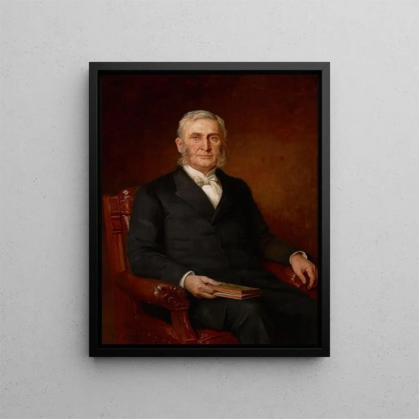 Portrait of Reverend Nathaniel A. Hyde - Theodore Clement Steele — framed artwork on a wall