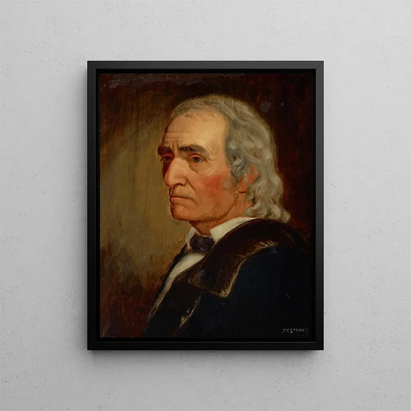 Portrait Painting of Thomas Lakin - Theodore Clement Steele — framed artwork on a wall