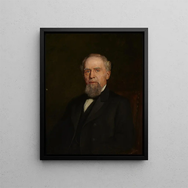 Portrait painting of William J. Holliday - Theodore Clement Steele — framed artwork on a wall