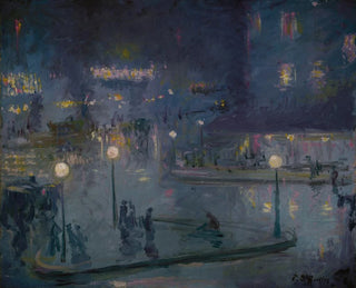 Place de Rome la nuit - Theodore Earl Butler — artwork view