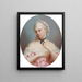 Portrait of a young beauty - Henri Fantin-Latour — framed artwork on a wall