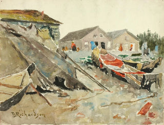 dry covers on canoes - Theodore J. Richardson — artwork view
