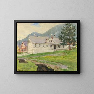 House of the former governors, Sitka, 1905 - Theodore J. Richardson — framed artwork on a wall