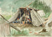 Indian Camp Painting in Alaska - Theodore J. Richardson — artwork view