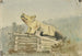 Indian Totem Skull Painting of the Wolf on the Grave of the Medicine Man in Wrangell - Theodore J. Richardson — artwork view
