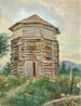 Russian Blockhouse Painting in Alaska, 1900 - Theodore J. Richardson — artwork view