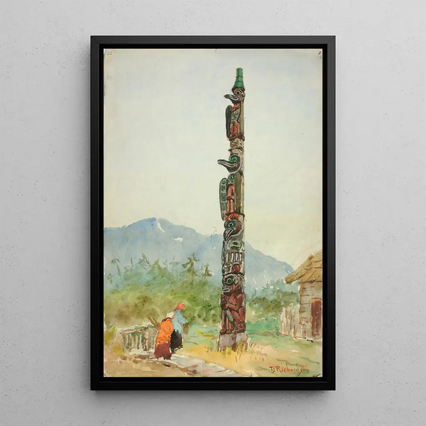 The Raven Totem - Theodore J. Richardson — framed artwork on a wall