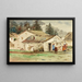 The Market of the Three Crows in Sitka 1889 - Theodore J. Richardson — framed artwork on a wall