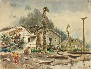 View of Wrangell, Alaska, in 1884 - Theodore J. Richardson — artwork view