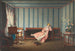 a woman in pink lying on a sofa - Théodore Le Brun — artwork view