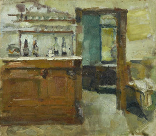 The Bar at the Hôtel Baudy, Giverny - Theodore Robinson — artwork view