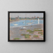 Low tide at Riverside Yacht Club - Theodore Robinson — framed artwork on a wall