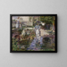Pré Trognon and his daughter at the bridge - Theodore Robinson — framed artwork on a wall