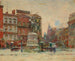 Washington Monument at Union Square in winter - Theodore Robinson — artwork view