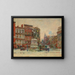 Washington Monument at Union Square in winter - Theodore Robinson — framed artwork on a wall