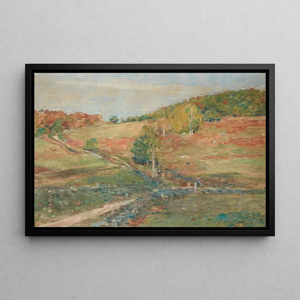 Vermont Hill - Theodore Robinson — framed artwork on a wall
