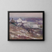 Winter Landscape Painting - Theodore Robinson — framed artwork on a wall