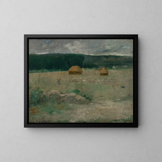 Giverny Farm Painting - Theodore Wendel — framed artwork on a wall