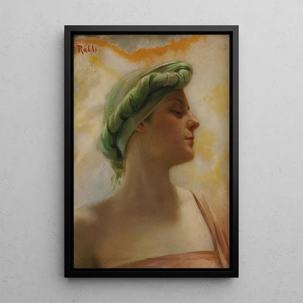 An Oriental Beauty - Theodoros Ralli — framed artwork on a wall