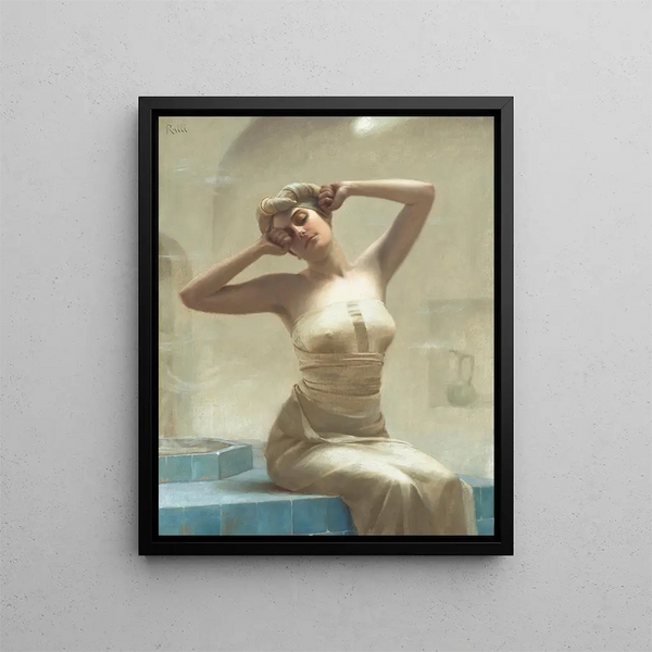 Au bain - Theodoros Ralli — framed artwork on a wall