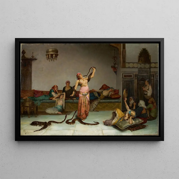 Charmeuse de serpents - Theodoros Ralli — framed artwork on a wall