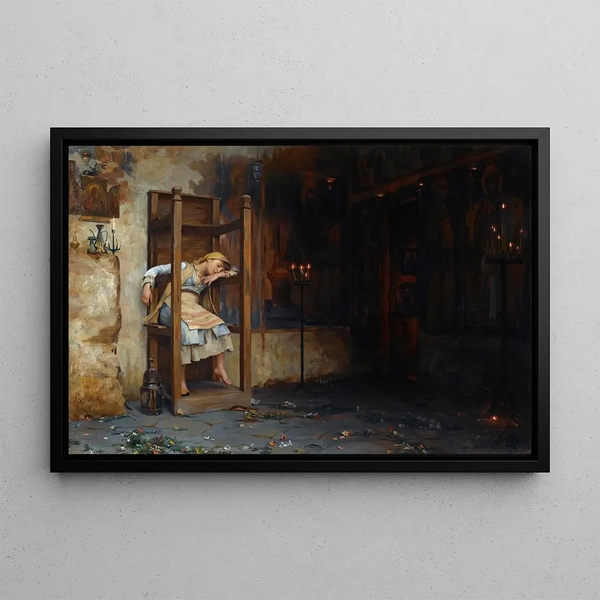 Good Friday The Vestal Virgin - Theodoros Ralli — framed artwork on a wall
