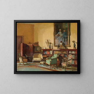 Interior house painting - Theodoros Ralli — framed artwork on a wall