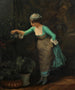 Woman watering flowers - Theodoros Ralli — artwork view