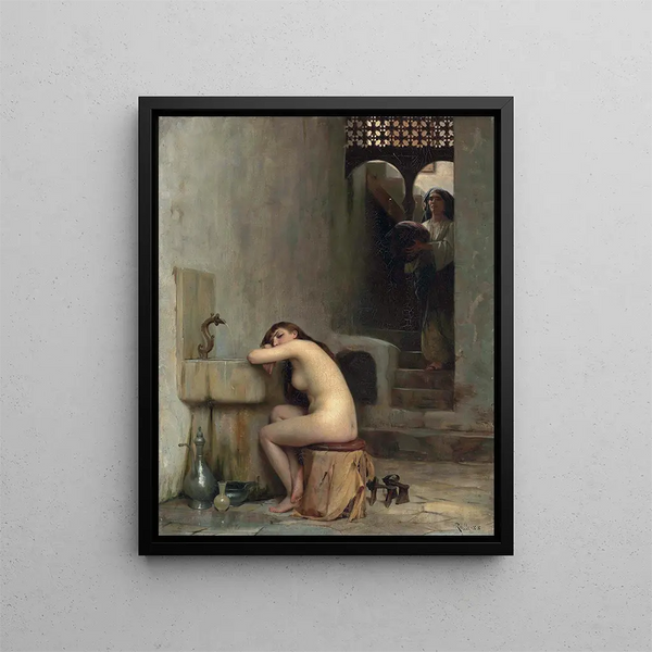 Repos au bain - Theodoros Ralli — framed artwork on a wall