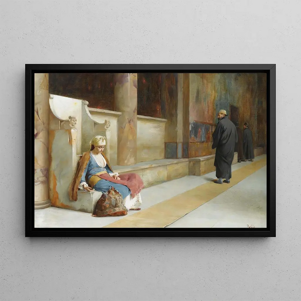 Repos dans un monastère grec - Theodoros Ralli — framed artwork on a wall