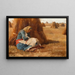 Resting near a haystack - Theodoros Ralli — framed artwork on a wall
