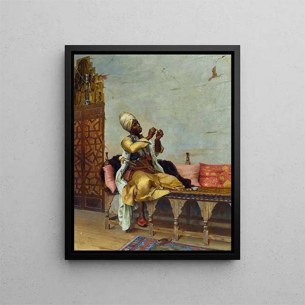 Enfiler des perles - Theodoros Ralli — framed artwork on a wall